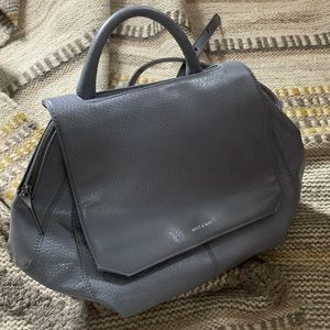 Matt & Nat apothecary grey blue handle purse with strap
